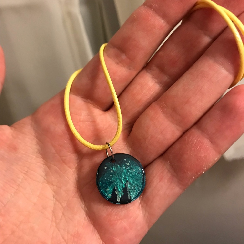 Teal necklace